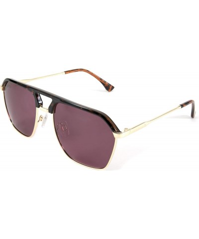 Polarized Sunglasses UV400 Protection Square Frame Lightweight Eyewear for Men B2699 03 Red Lense Golden Frame $11.95 Square