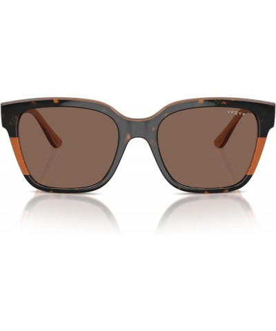 Women's Vo5558s Square Sunglasses Brown $35.31 Square