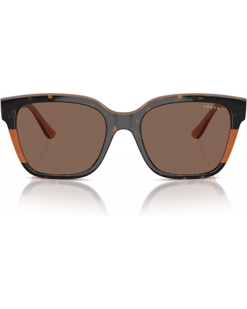 Women's Vo5558s Square Sunglasses Brown $35.31 Square