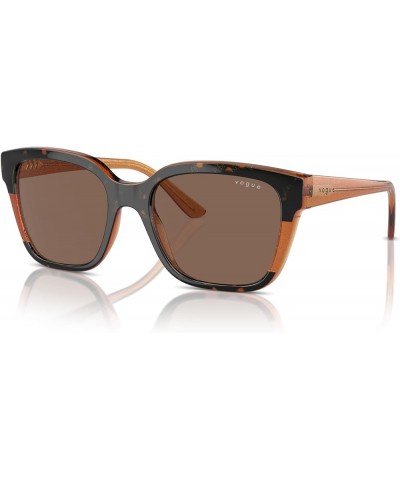 Women's Vo5558s Square Sunglasses Brown $35.31 Square