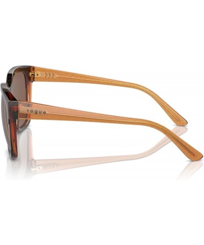 Women's Vo5558s Square Sunglasses Brown $35.31 Square