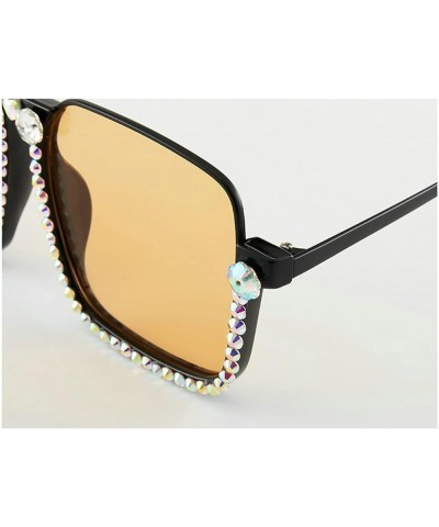 Sparkling Sunglasses for Women Rhinestone Sunglasses Bling Shades UV400 Protection for Female Party Eyewear Orange $11.14 Square