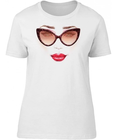 Brown Tint Sunglasses Womans Tee Men's $11.52 Designer