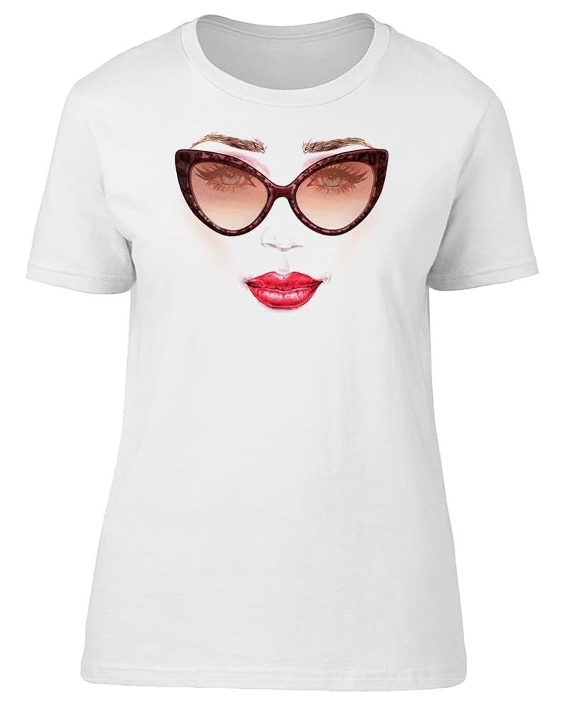 Brown Tint Sunglasses Womans Tee Men's $11.52 Designer