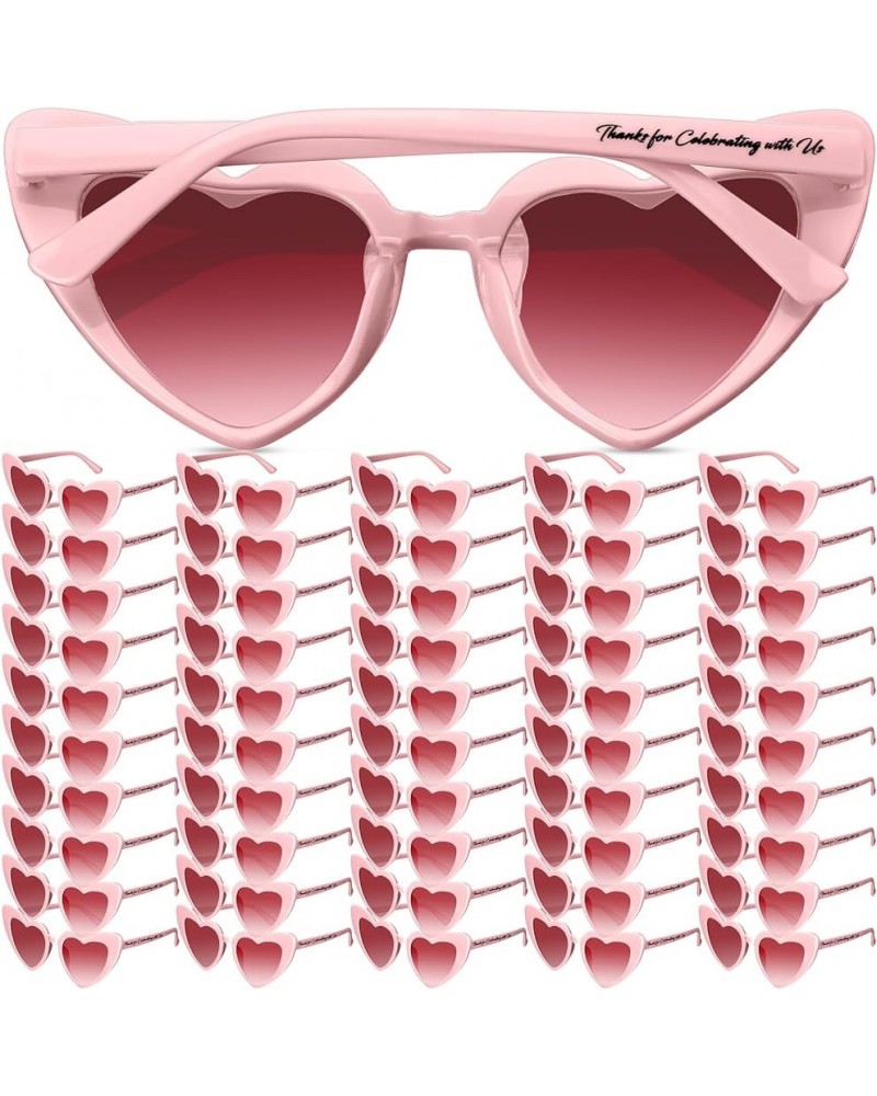 50 Pcs Wedding Bridal Sunglasses Party Favors for Guests Bulk Heart Shaped Sunglasses Bachelorette Birthday Gifts Pink $18.48...