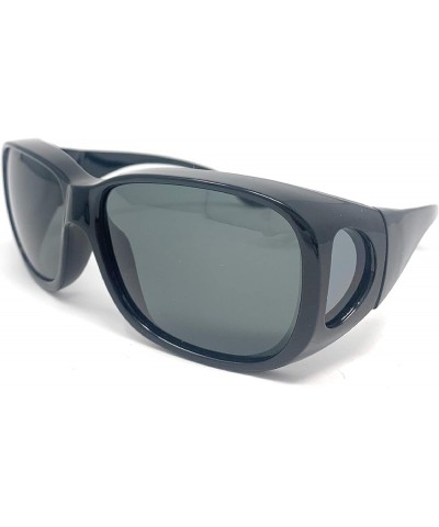 Men Women Large Polarized Fit Over Sunglasses Wear Over Glasses Black / Tortoise $11.97 Wayfarer