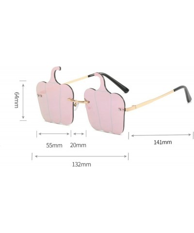 Rimless Sunglasses for Women Retro Colorful Halloween Sunglasses Cute Sunglasses Party Funny Sunglasses Purple $11.01 Rimless