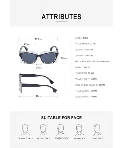 Punk Small Frame Cat Eye Men and Women Fashion Sunglasses Street Photography Decoration (Color : C, Size : 1) 1 E $16.42 Cat Eye