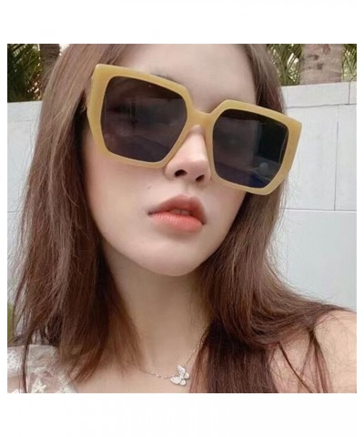 Polygon Large Frame Square Sunglasses Men and Women Fashion Outdoor Decorative Sunglasses (Color : C, Size : 1) 1 C $16.64 De...