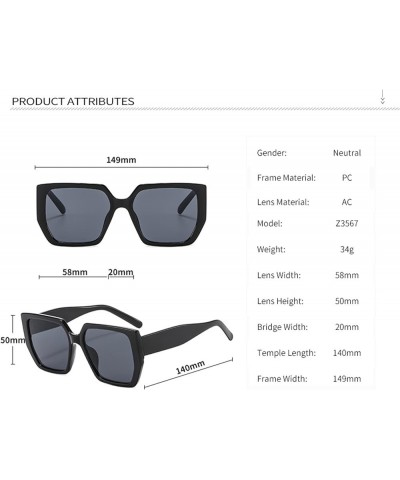 Polygon Large Frame Square Sunglasses Men and Women Fashion Outdoor Decorative Sunglasses (Color : C, Size : 1) 1 C $16.64 De...