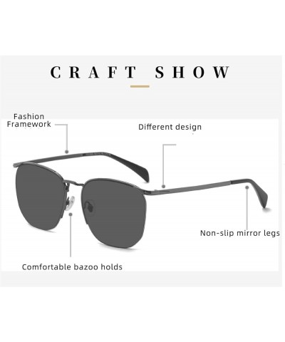 Metal Polarized Sunglasses for Men and Women Outdoor Vacation Sunshades (Color : A, Size : Medium) Medium A $15.88 Designer