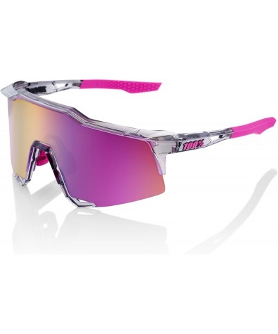 Speedcraft Sunglasses Soft Tact Mint, One Size One Size Polished Translucent Grey -Purple Multilayer Mirror Lens $49.28 Designer