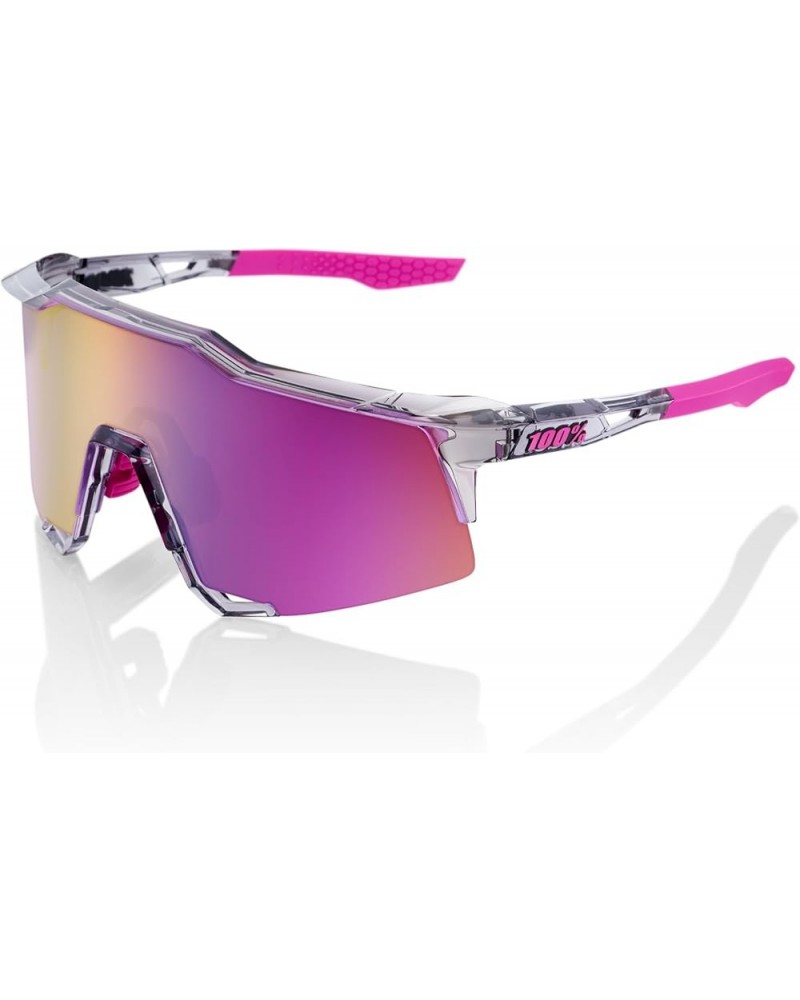 Speedcraft Sunglasses Soft Tact Mint, One Size One Size Polished Translucent Grey -Purple Multilayer Mirror Lens $49.28 Designer