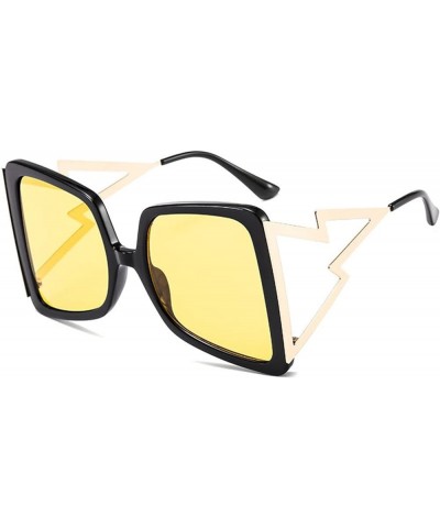 Large Bow Square Sunglasses New Luxury Brand Large Frame Gradient Sunglasses for Women Summer Sunshade (Color : AS Shows, Siz...