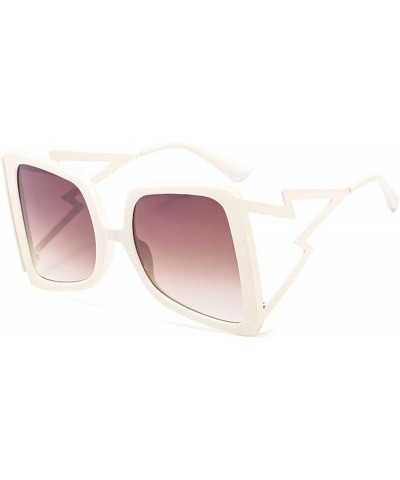 Large Bow Square Sunglasses New Luxury Brand Large Frame Gradient Sunglasses for Women Summer Sunshade (Color : AS Shows, Siz...