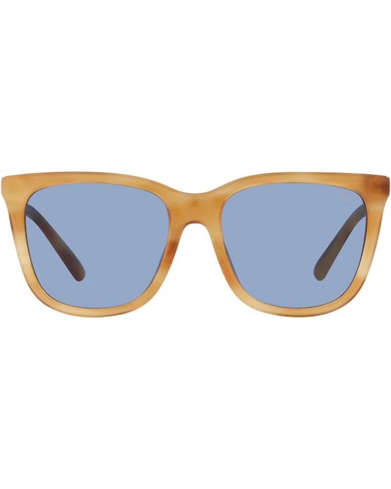 Women's Ph4201u Universal Fit Square Sunglasses Shiny Light Honey Havana/Light Blue $43.88 Square