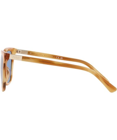 Women's Ph4201u Universal Fit Square Sunglasses Shiny Light Honey Havana/Light Blue $43.88 Square