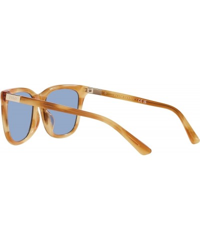 Women's Ph4201u Universal Fit Square Sunglasses Shiny Light Honey Havana/Light Blue $43.88 Square