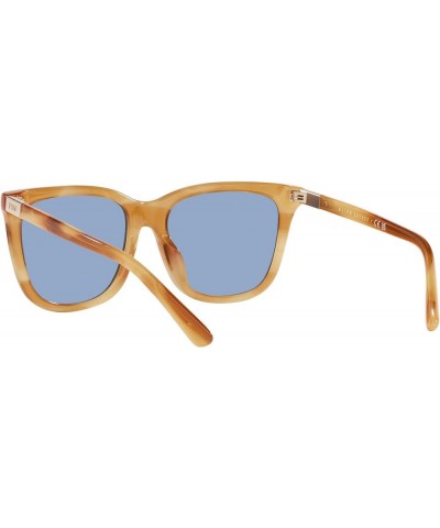 Women's Ph4201u Universal Fit Square Sunglasses Shiny Light Honey Havana/Light Blue $43.88 Square