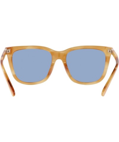 Women's Ph4201u Universal Fit Square Sunglasses Shiny Light Honey Havana/Light Blue $43.88 Square