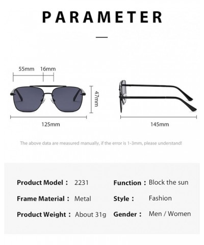 Metal Men and Women Outdoor Vacation Driving Decorative Sunglasses (Color : C, Size : 1) 1 F $12.86 Designer