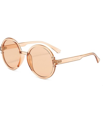 Round Large Frame Retro Men And Women Decorative Sunglasses F $14.52 Designer