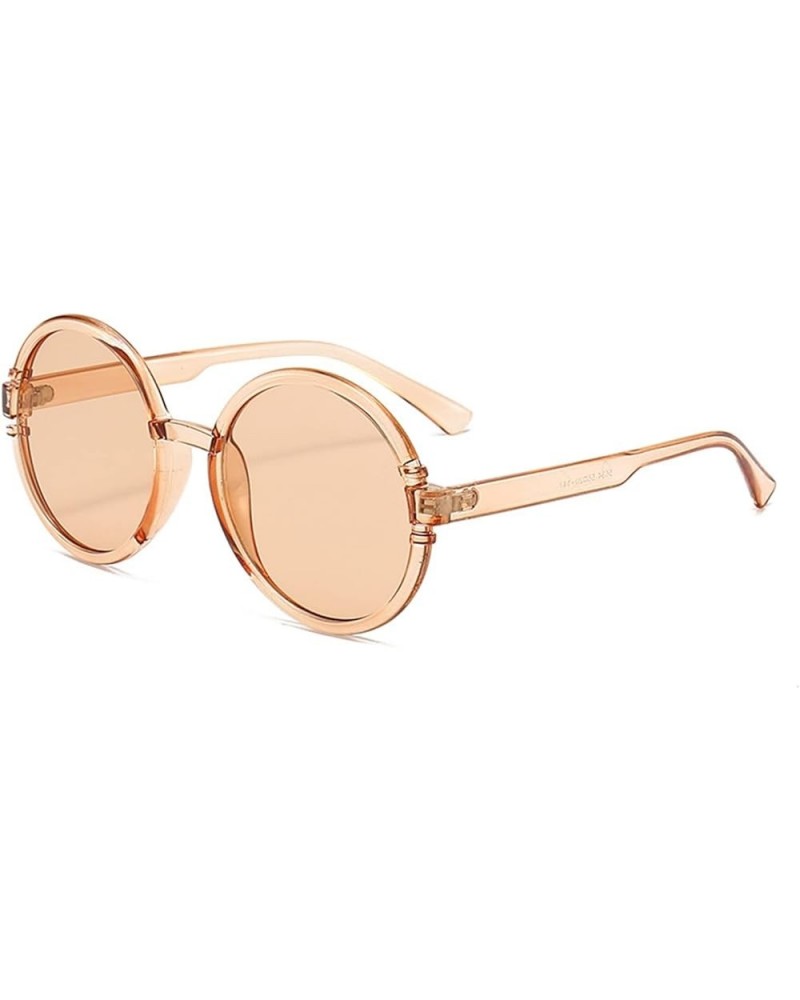 Round Large Frame Retro Men And Women Decorative Sunglasses F $14.52 Designer