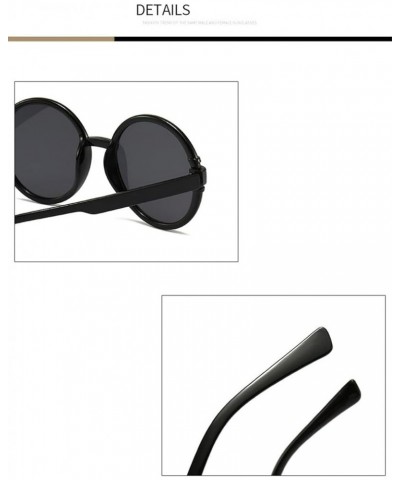 Round Large Frame Retro Men And Women Decorative Sunglasses F $14.52 Designer