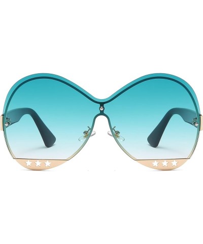 Decorative Street Shooting Metal Sunglasses Men and Women Vacation Beach Sun Shades (Color : E, Size : Medium) Medium D $18.3...