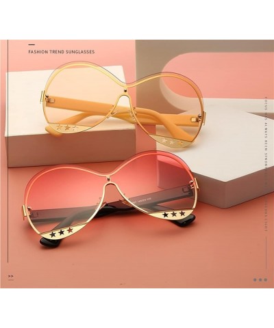 Decorative Street Shooting Metal Sunglasses Men and Women Vacation Beach Sun Shades (Color : E, Size : Medium) Medium D $18.3...