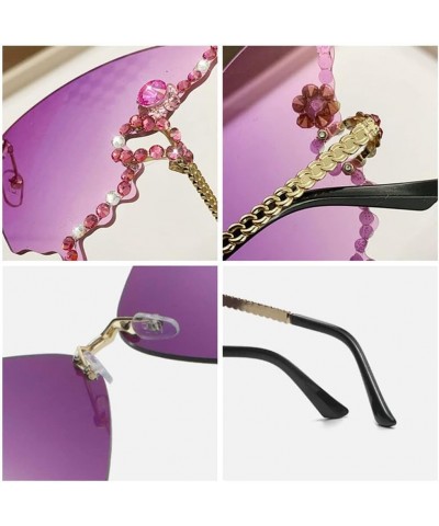 Diamond butterfly sunglasses,Butterfly Sunglasses Butterfly Rimless Eyewear, Rimless Sunglasses Purple-a $10.39 Rimless