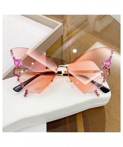 Diamond butterfly sunglasses,Butterfly Sunglasses Butterfly Rimless Eyewear, Rimless Sunglasses Purple-a $10.39 Rimless