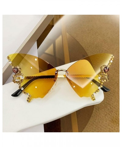 Diamond butterfly sunglasses,Butterfly Sunglasses Butterfly Rimless Eyewear, Rimless Sunglasses Purple-a $10.39 Rimless