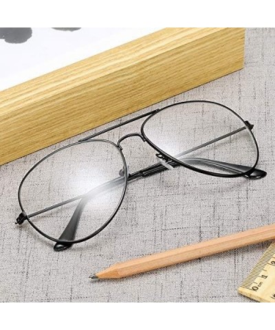 Clear Aviator Glasses Lens Premium Classic Metal Frame Eyeglasses Gold+black $16.02 Aviator