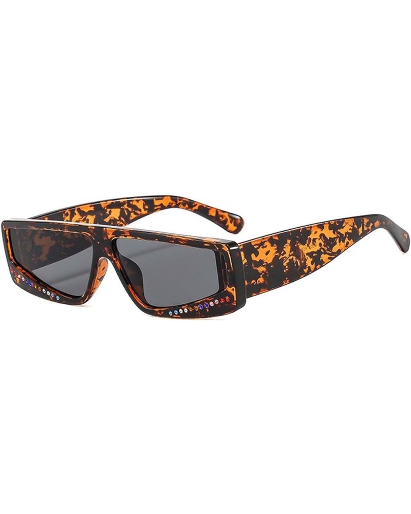 Ladies Polygon Small Frame Sunglasses Outdoor Sun-Shading Decorative Glasses (Color : E, Size : Medium) Medium A $17.78 Designer