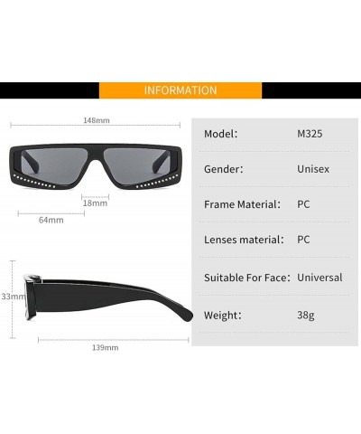 Ladies Polygon Small Frame Sunglasses Outdoor Sun-Shading Decorative Glasses (Color : E, Size : Medium) Medium A $17.78 Designer