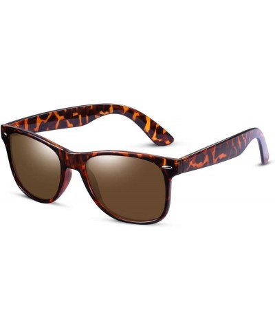 Retro Polarized Sunglasses for Men Women Fashion Design Driving Shades Brown $6.62 Square