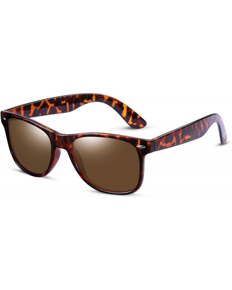 Retro Polarized Sunglasses for Men Women Fashion Design Driving Shades Brown $6.62 Square