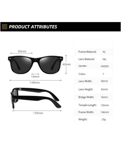 Retro Polarized Sunglasses for Men Women Fashion Design Driving Shades Brown $6.62 Square