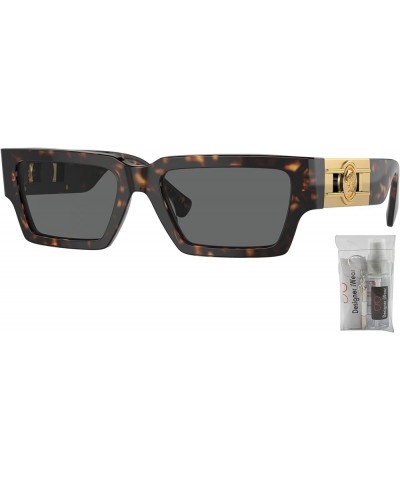 VE4459 Rectangle Sunglasses for Men for Women + BUNDLE With Designer iWear Complimentary Eyewear Kit Havana / Grey $93.12 Rec...