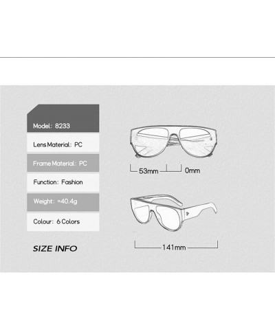 Punk Large Frame Men's and Women's Sunglasses Outdoor Vacation Photo UV400 Sunglasses Gift F $19.14 Designer