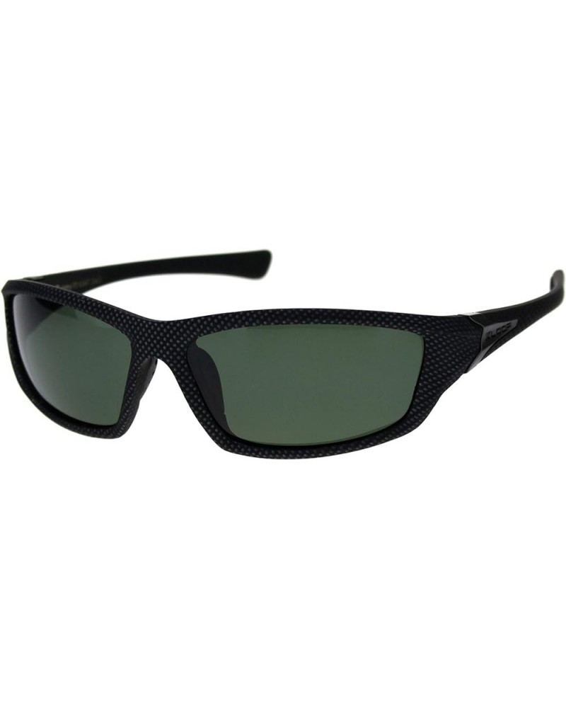 Xloop Sunglasses Mens Polarized Lens Soft Matte Dotted Black Wrap Around Dotted Matte Black dark green $8.98 Designer