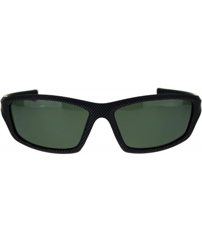 Xloop Sunglasses Mens Polarized Lens Soft Matte Dotted Black Wrap Around Dotted Matte Black dark green $8.98 Designer