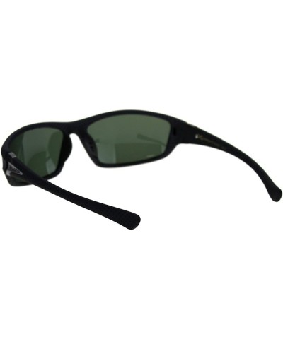 Xloop Sunglasses Mens Polarized Lens Soft Matte Dotted Black Wrap Around Dotted Matte Black dark green $8.98 Designer