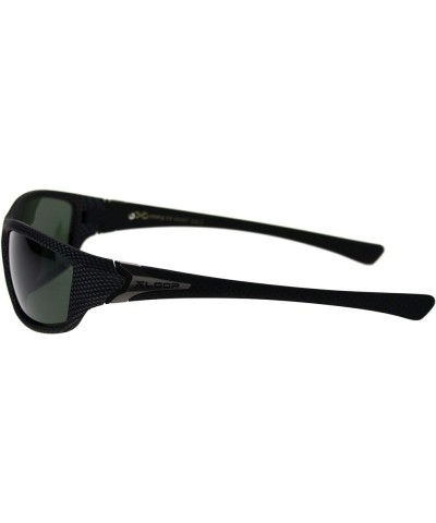 Xloop Sunglasses Mens Polarized Lens Soft Matte Dotted Black Wrap Around Dotted Matte Black dark green $8.98 Designer