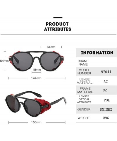 Retro Round Frame Punk Men And Women Sunglasses Outdoor Vacation Sports Driving Commuter Trend Sunglasses Gift E $21.27 Overs...