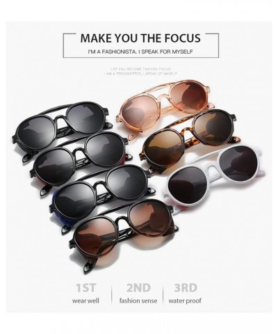 Retro Round Frame Punk Men And Women Sunglasses Outdoor Vacation Sports Driving Commuter Trend Sunglasses Gift E $21.27 Overs...