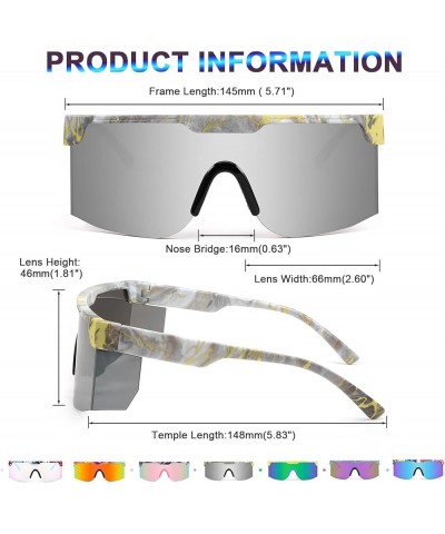 Vision 80s 90s Retro Semi Rimless Sunglasses Neon Visor Shades Rainbow Sunlasses for Men Women Yellow-grey Frame Silver Lens ...