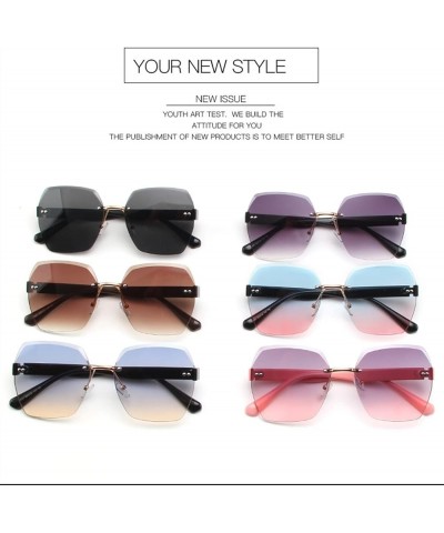 Fashionable Frameless Photo Party Decorative Women's Sunglasses (Color : E, Size : 1) 1 B $15.16 Designer