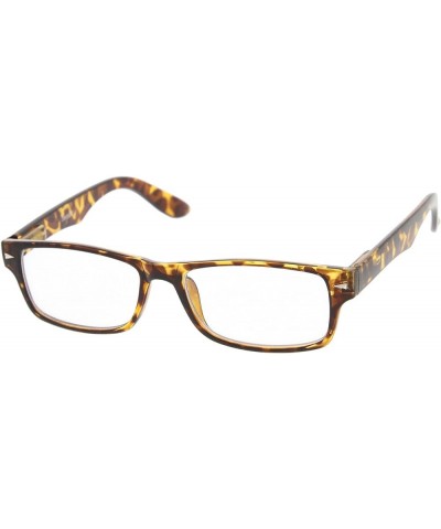 Casual Horn Rimmed Clear Lens Rectangular Glasses 51mm Tortoise / Clear $8.63 Rectangular